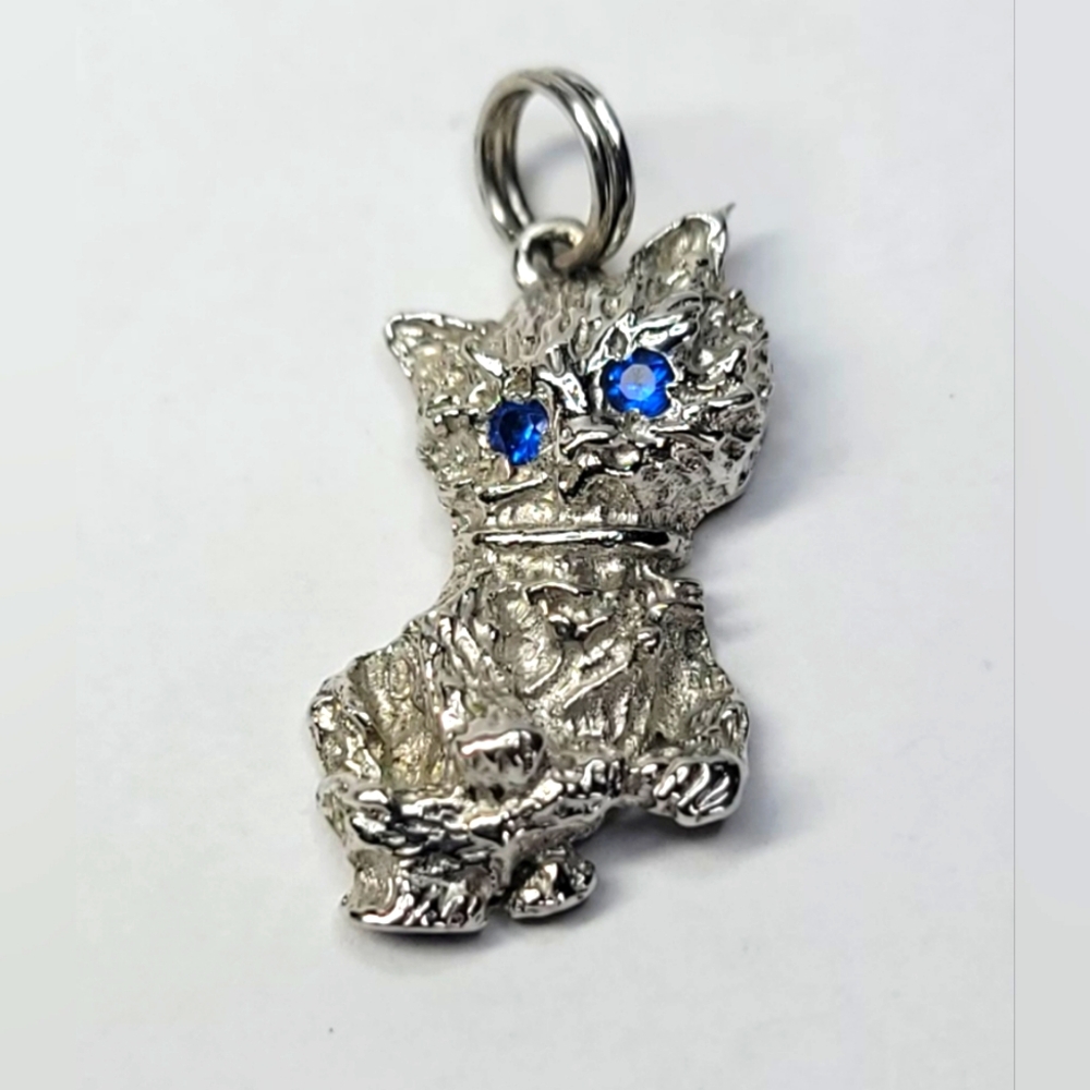 Kitty Cat Sterling Silver Charm Pendant